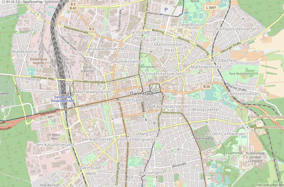 Darmstadt Germany Map