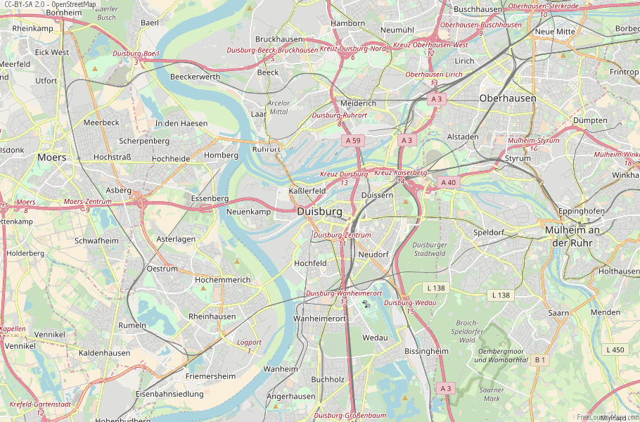 Duisburg Germany Map