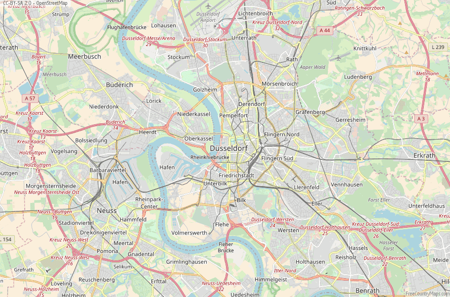 Düsseldorf Germany Map