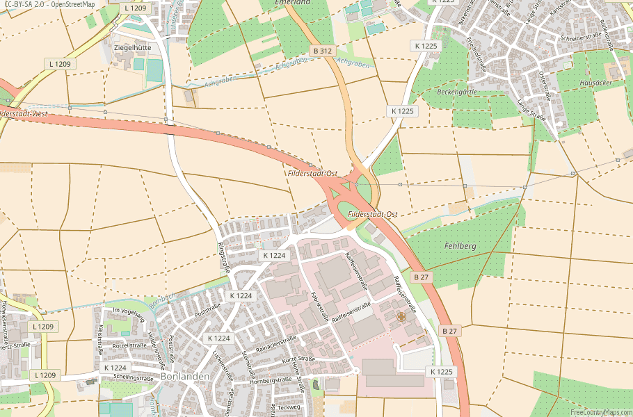 Filderstadt Germany Map