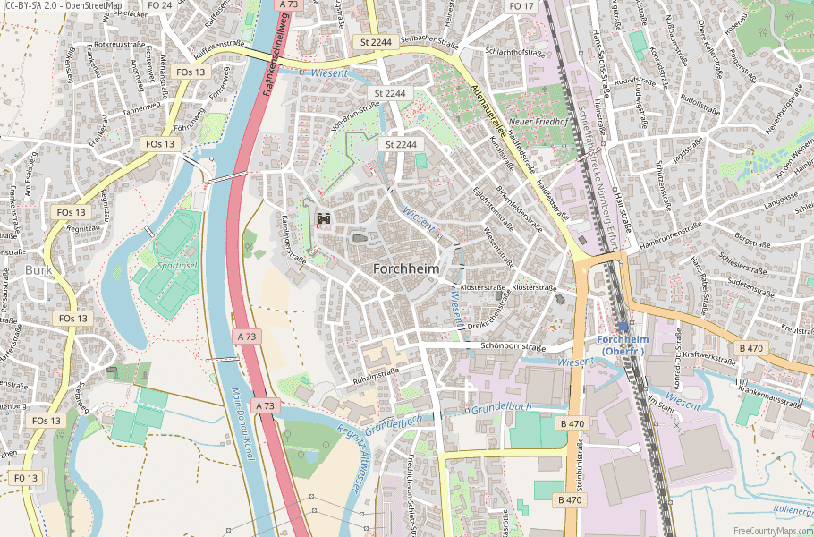 Forchheim Germany Map