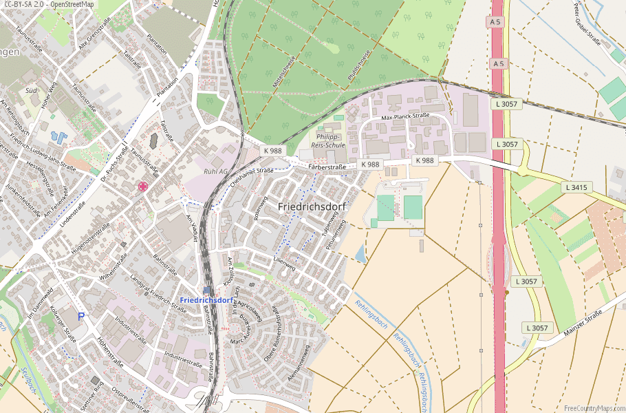 Friedrichsdorf Germany Map