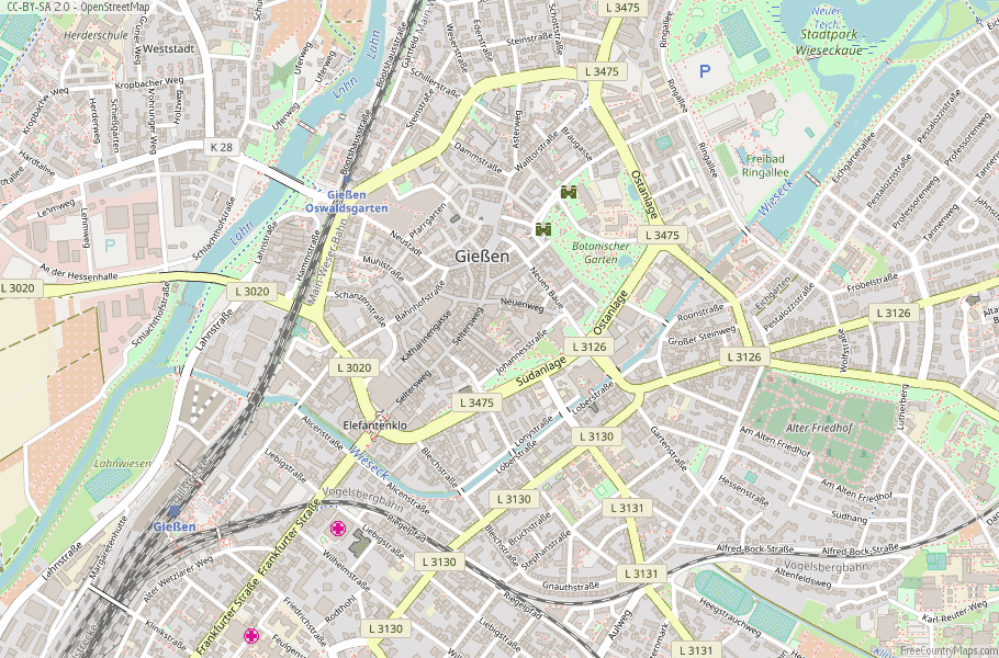 Gießen Germany Map