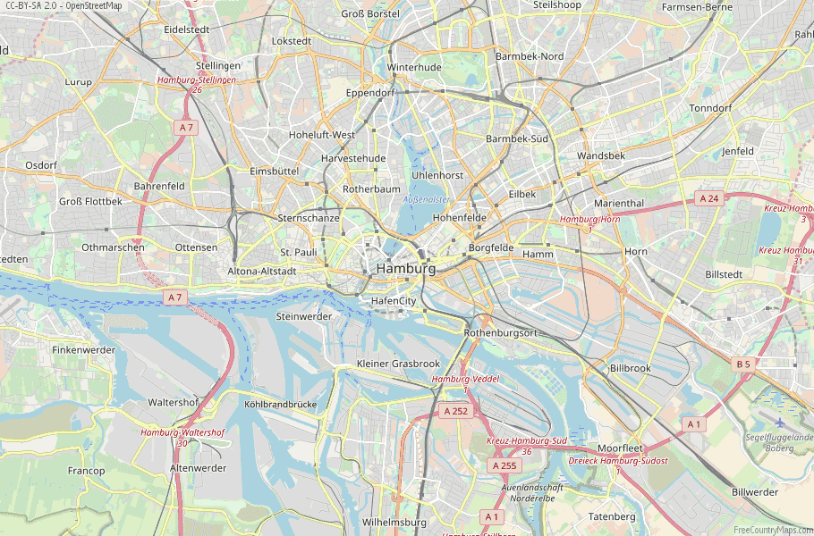 Hamburg Germany Map