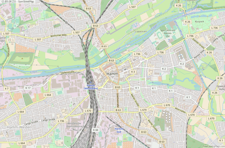 Hamm Germany Map