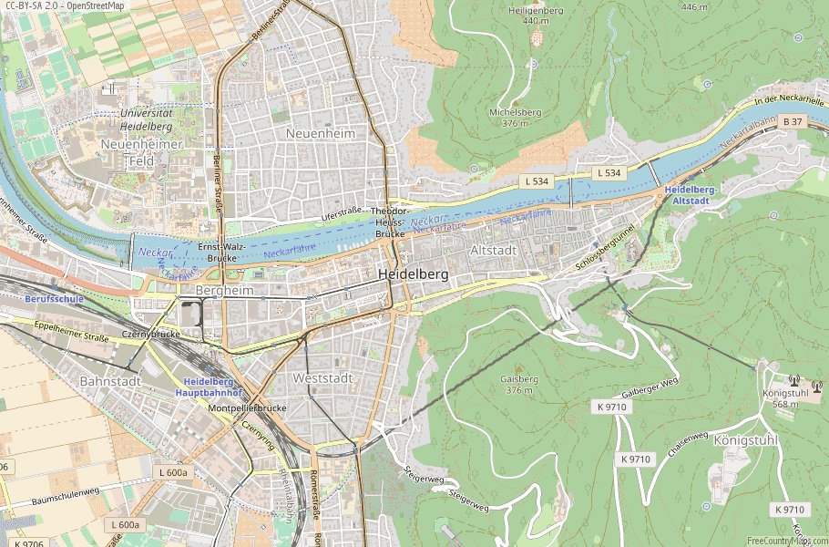 Heidelberg Germany Map