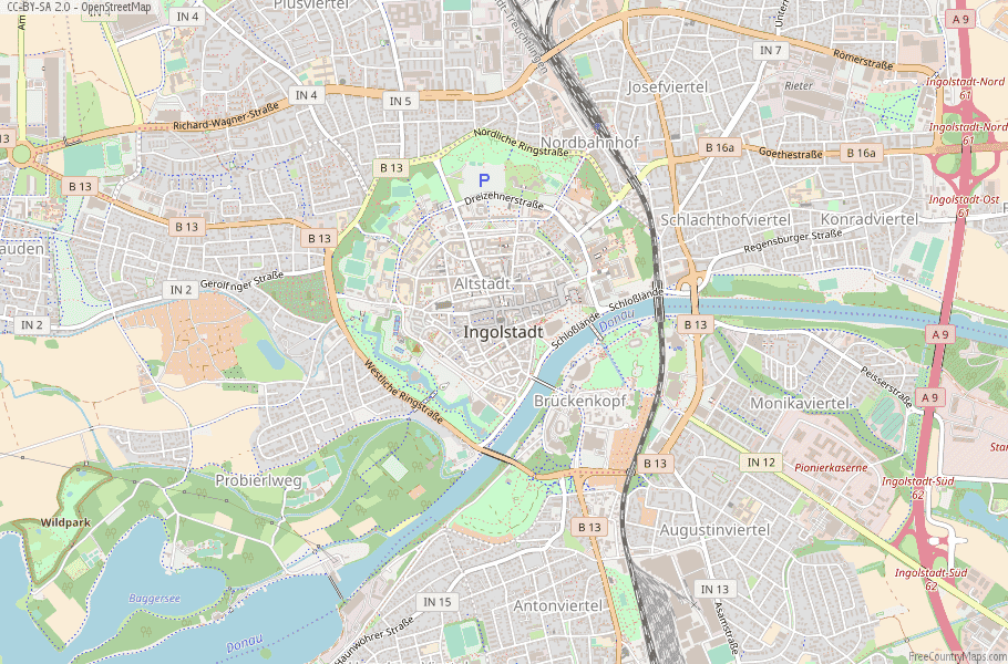 Ingolstadt Germany Map