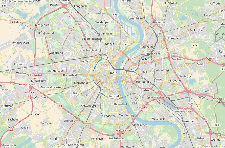 Köln Germany Map