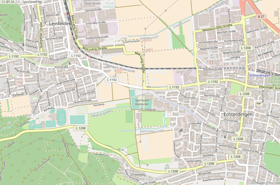 Leinfelden-Echterdingen Germany Map