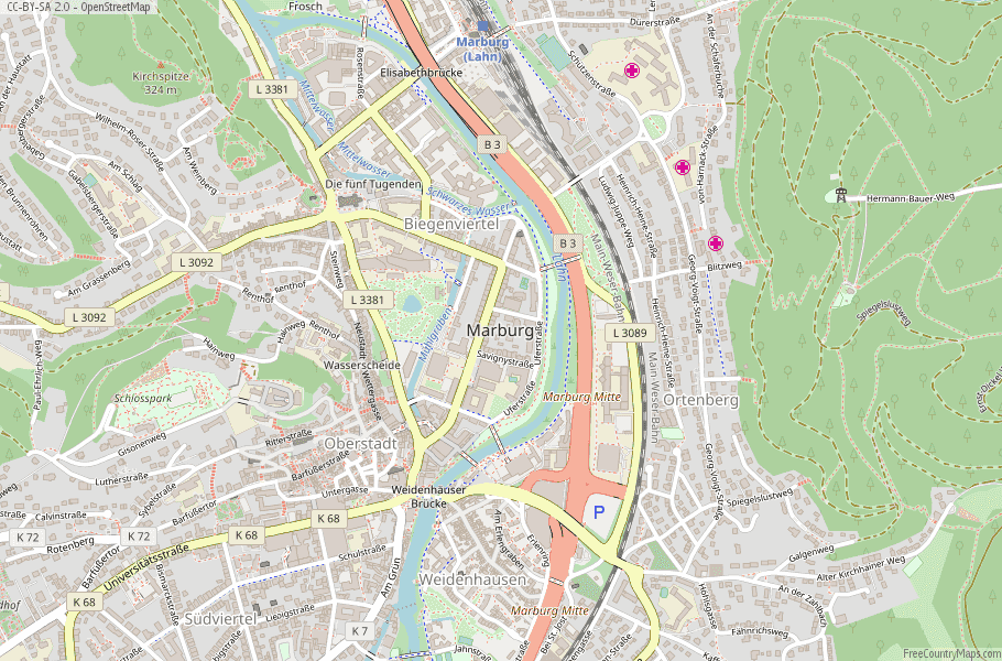 Marburg Germany Map