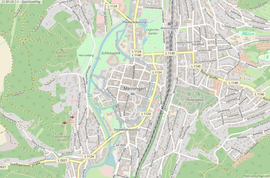 Meiningen Germany Map