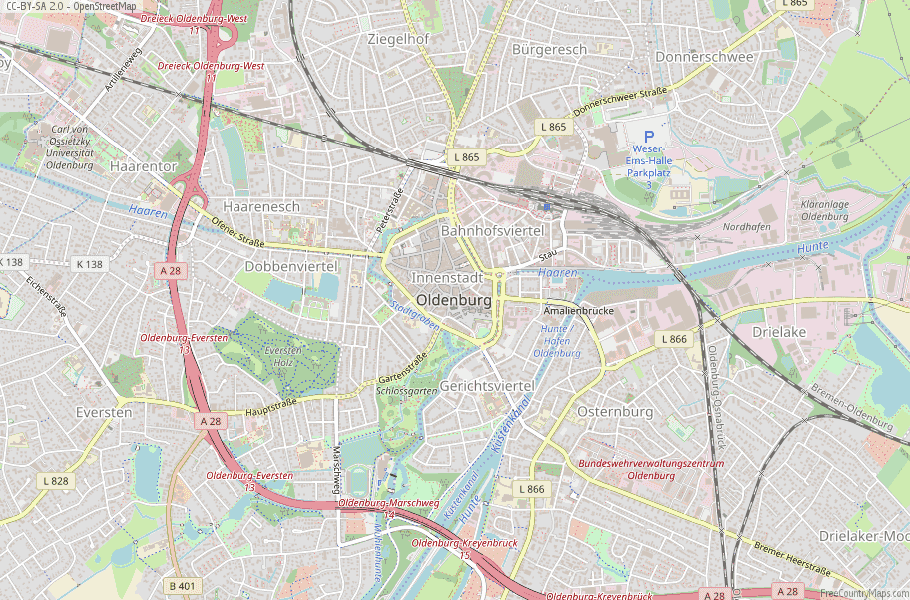 Oldenburg Germany Map
