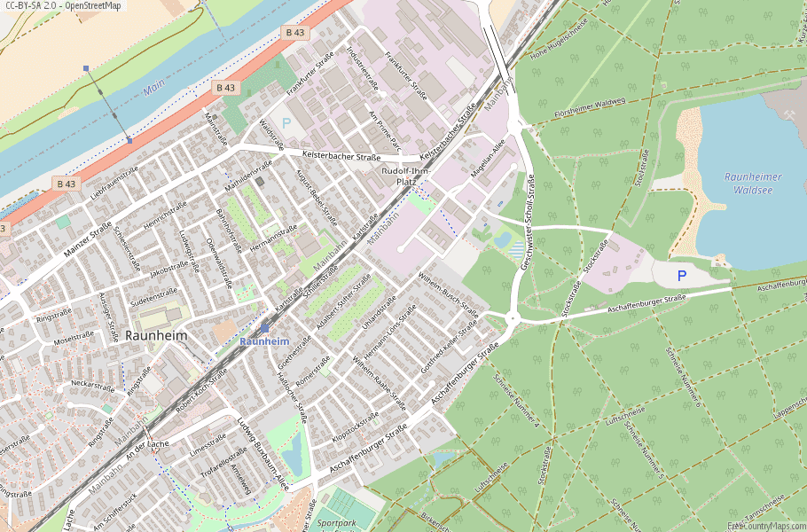 Raunheim Map Germany Latitude & Longitude: Free Maps