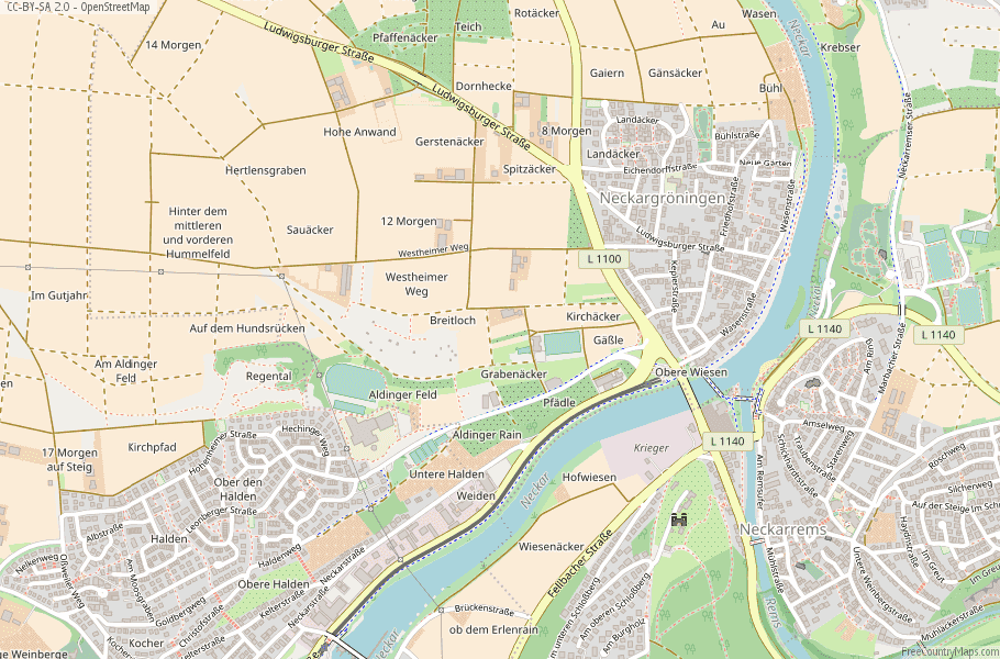 Remseck am Neckar Germany Map