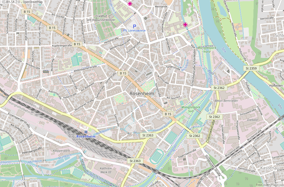 Rosenheim Germany Map
