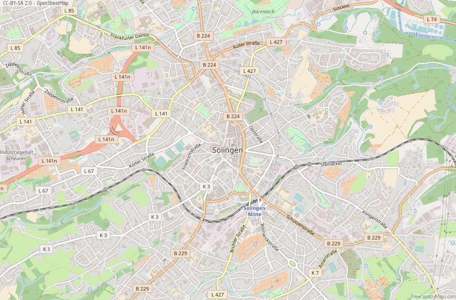 Solingen Germany Map