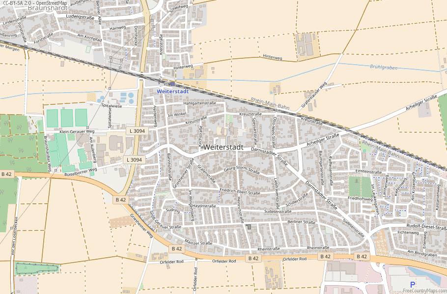 Weiterstadt Germany Map
