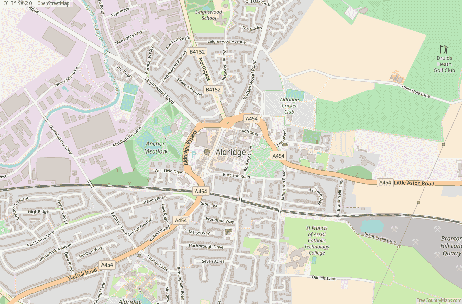 Aldridge England Map