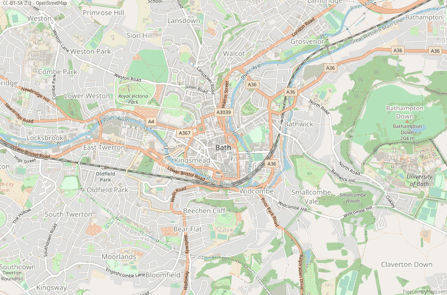 Street Map Of Bath Bath Map Great Britain Latitude & Longitude: Free England Maps