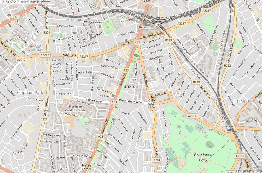 Brixton Map Great Britain Latitude & Longitude