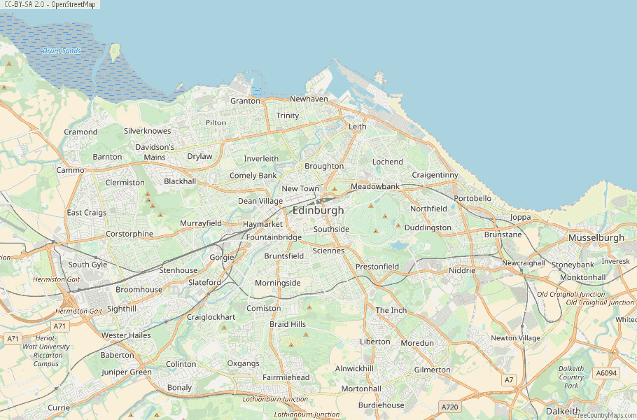 Edinburgh Scotland Map