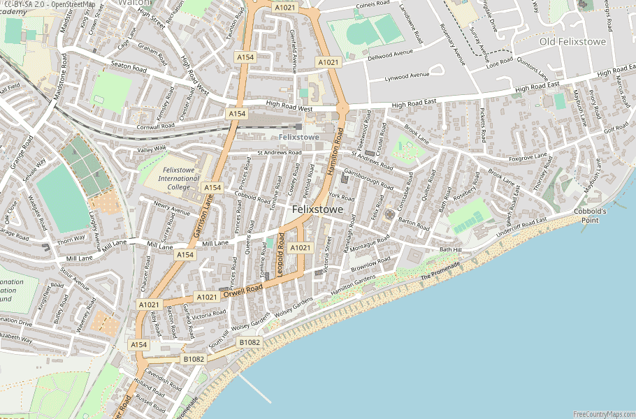 Street Map Of Felixstowe Felixstowe Map Great Britain Latitude & Longitude: Free England Maps