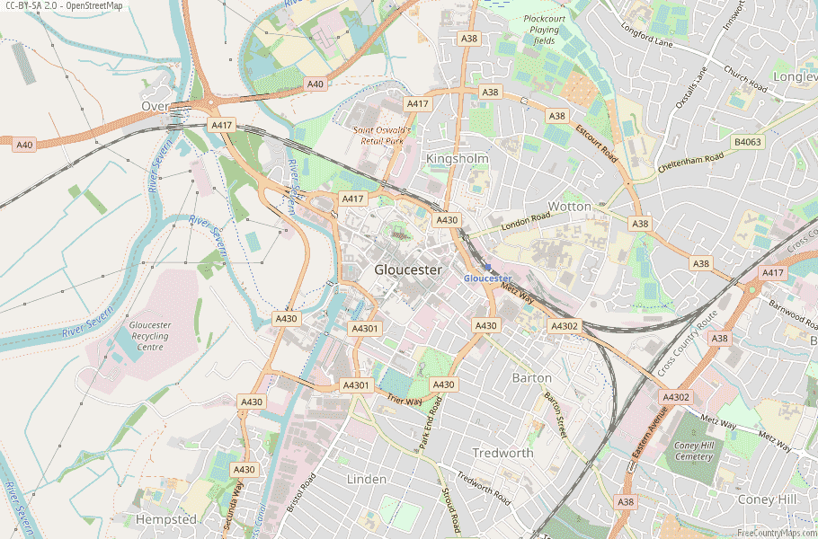 Gloucester England Map