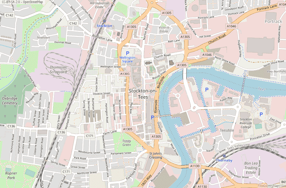Stockton On Tees Map Stockton-On-Tees Map Great Britain Latitude & Longitude: Free England Maps