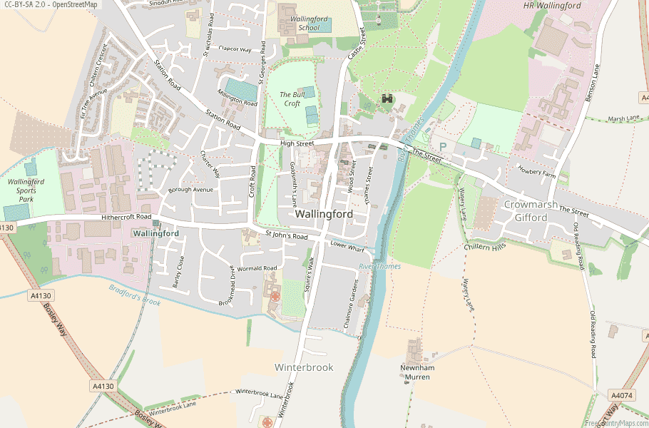 Map Of Wallingford Oxfordshire Wallingford Map Great Britain Latitude & Longitude: Free England Maps