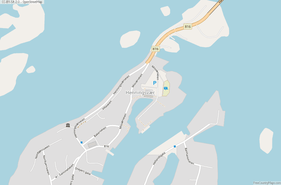 Henningsvær Norway Map