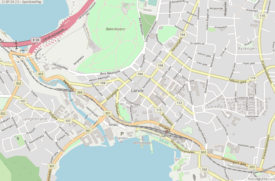 Larvik Norway Map