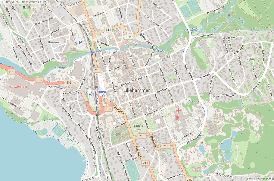 Lillehammer Norway Map