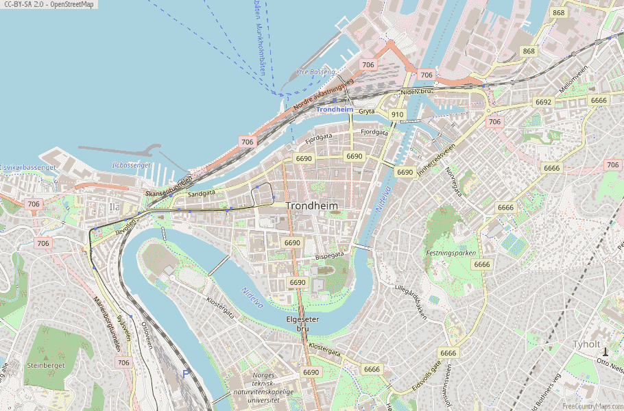Trondheim Norway Map