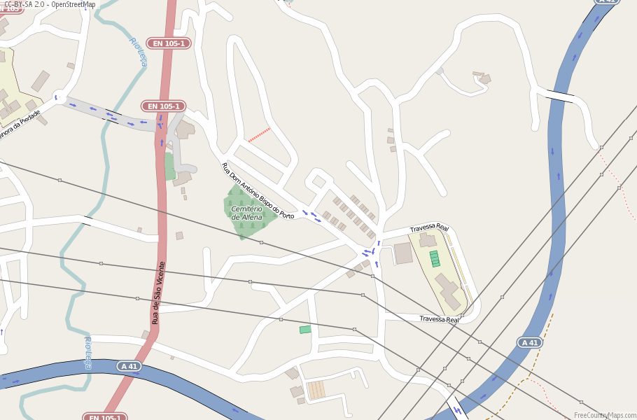 Alfena Portugal Map