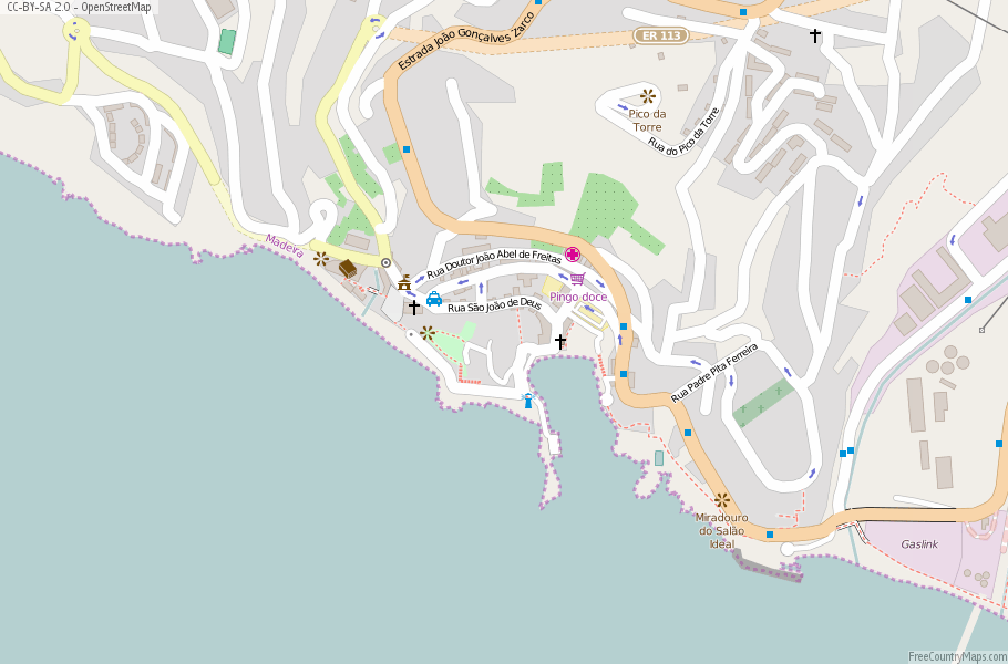 Câmara de Lobos Portugal Map