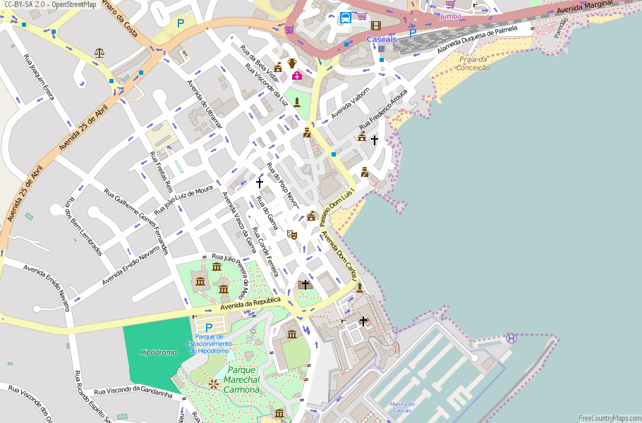 Cascais travel map