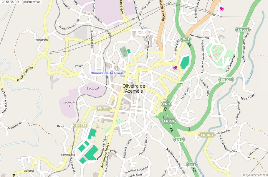 Oliveira de Azeméis Portugal Map
