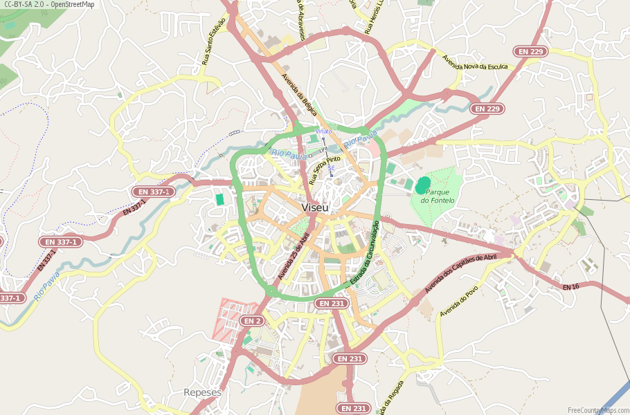 Viseu Portugal Map
