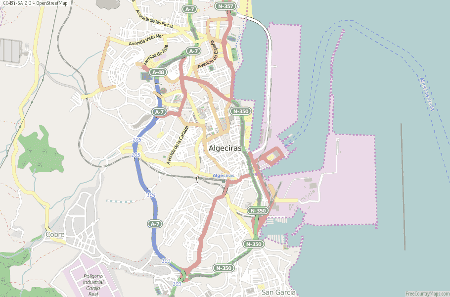 Algeciras Spain Map