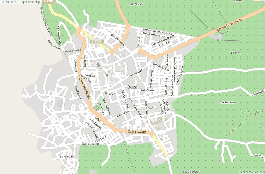Baza Spain Map