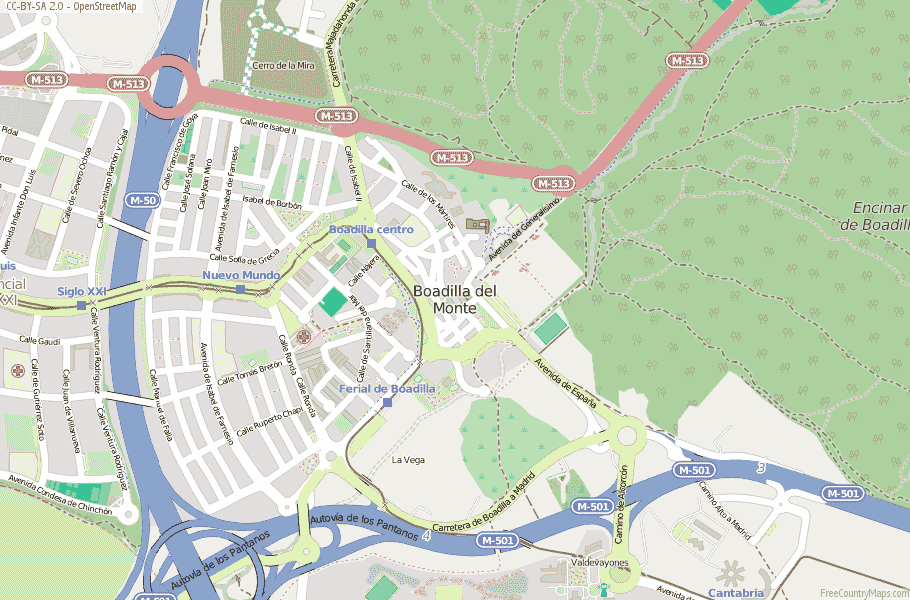 Boadilla del Monte Spain Map