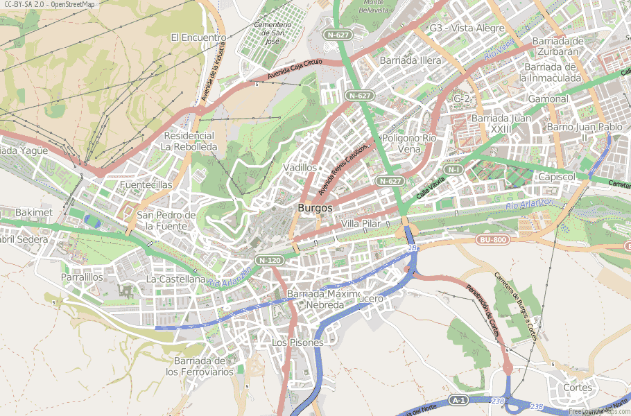 Burgos Spain Map