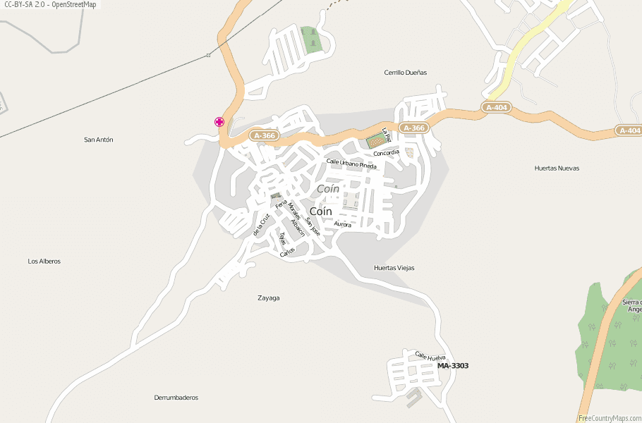 Coín Spain Map