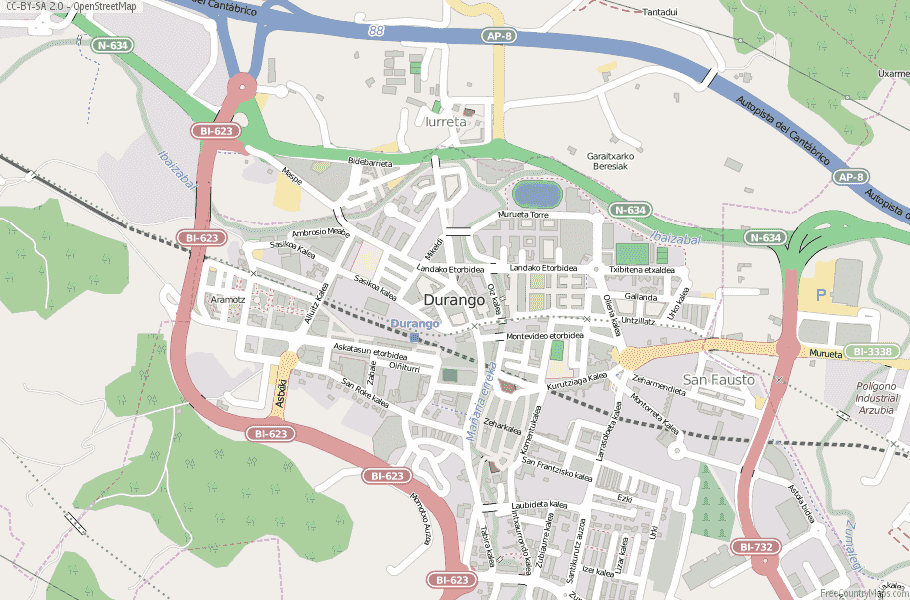 Durango Spain Map