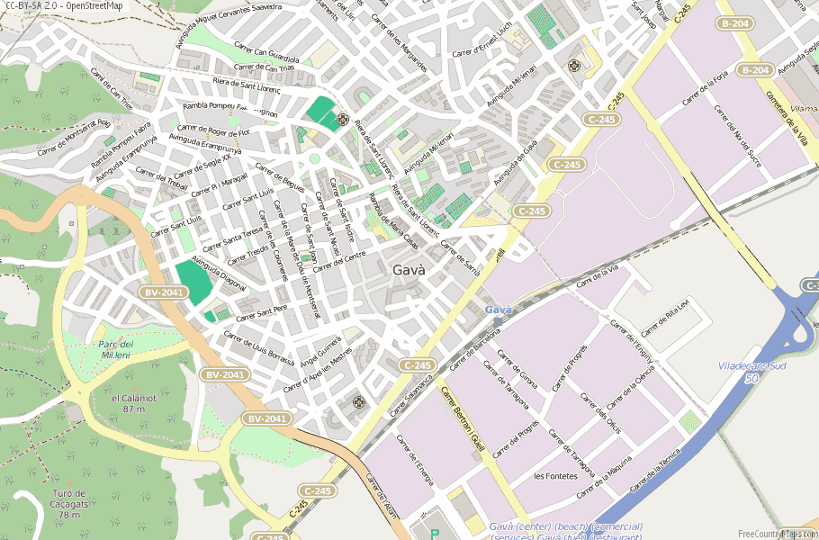 Gavà Spain Map