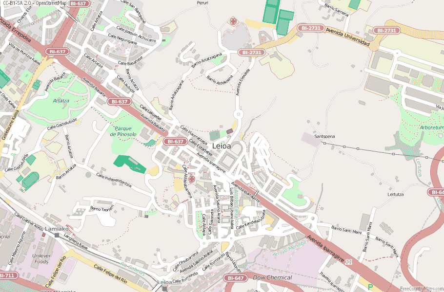 Leioa Spain Map