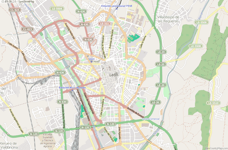 León Spain Map