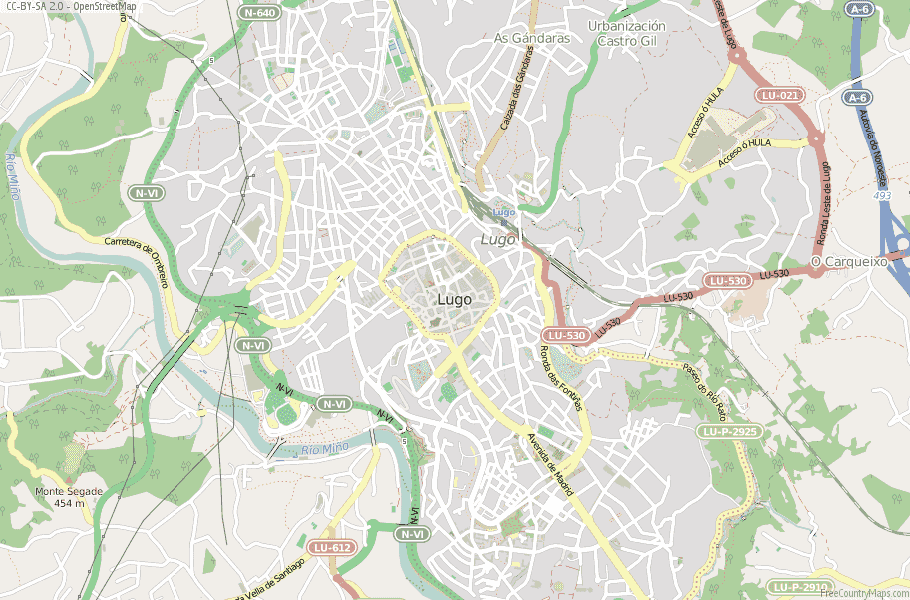 Lugo Spain Map