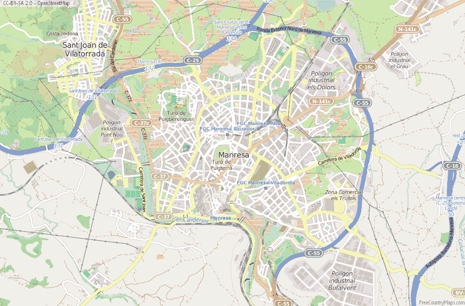 Manresa Spain Map