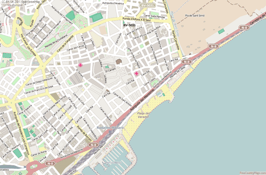 Mataró Spain Map